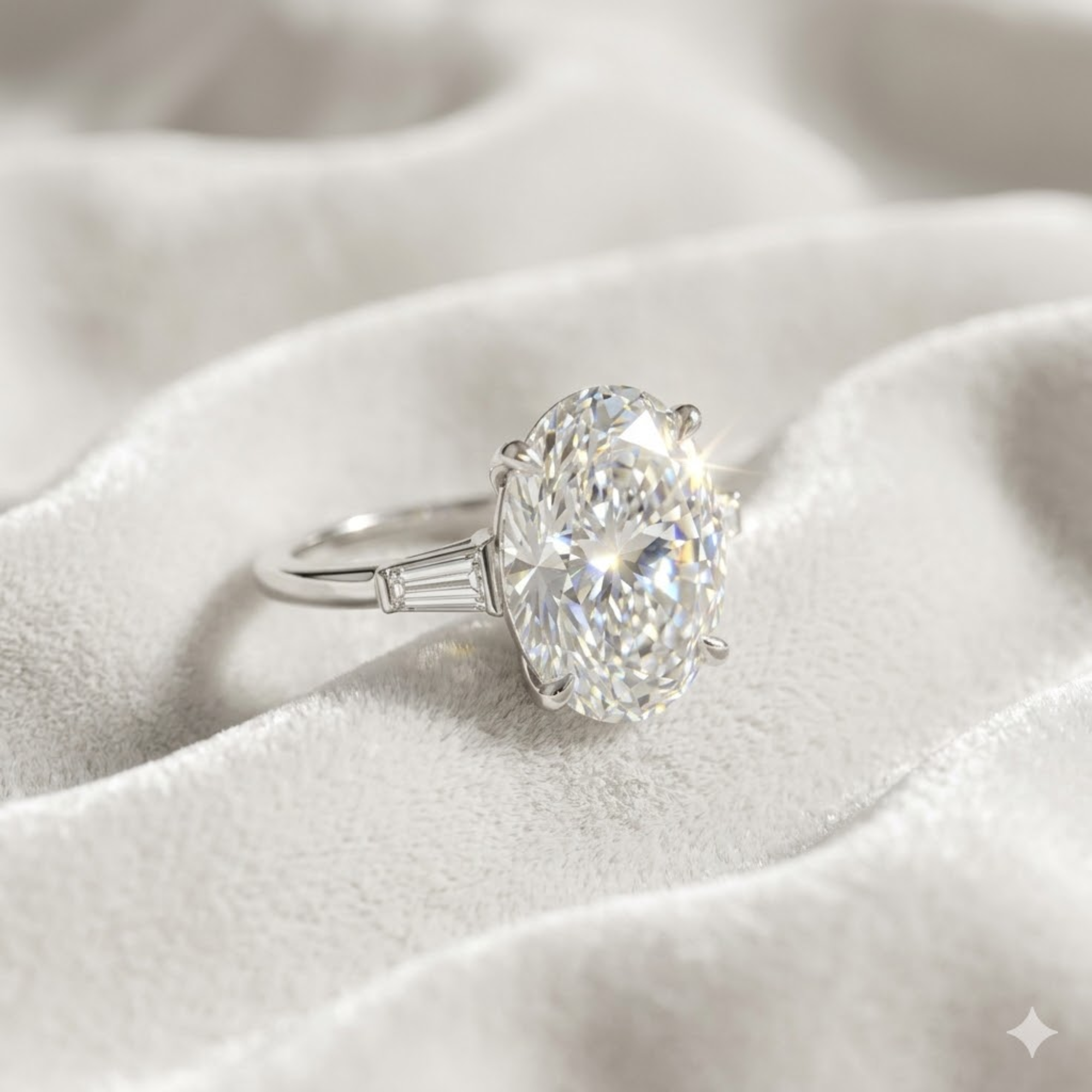 14K Gold 10.03ct Oval Cut Lab-Grown Diamond Engagement Ring