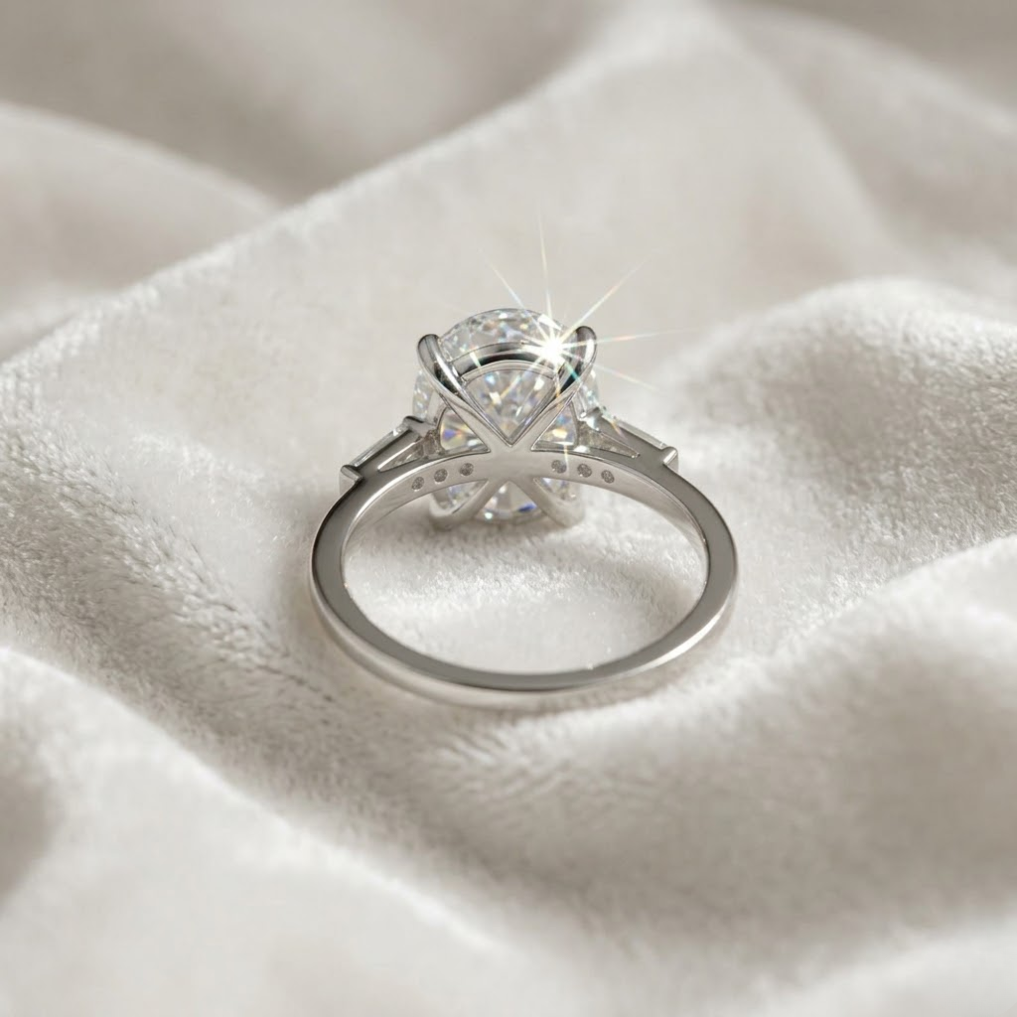 14K Gold 10.03ct Oval Cut Lab-Grown Diamond Engagement Ring