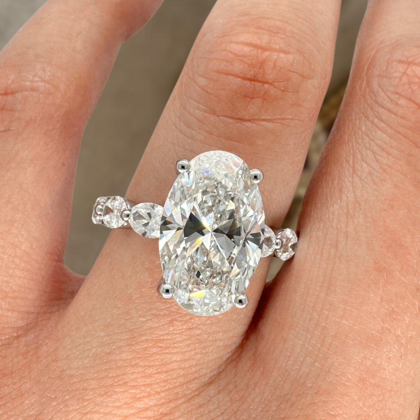 Oval Cut Wedding Ring