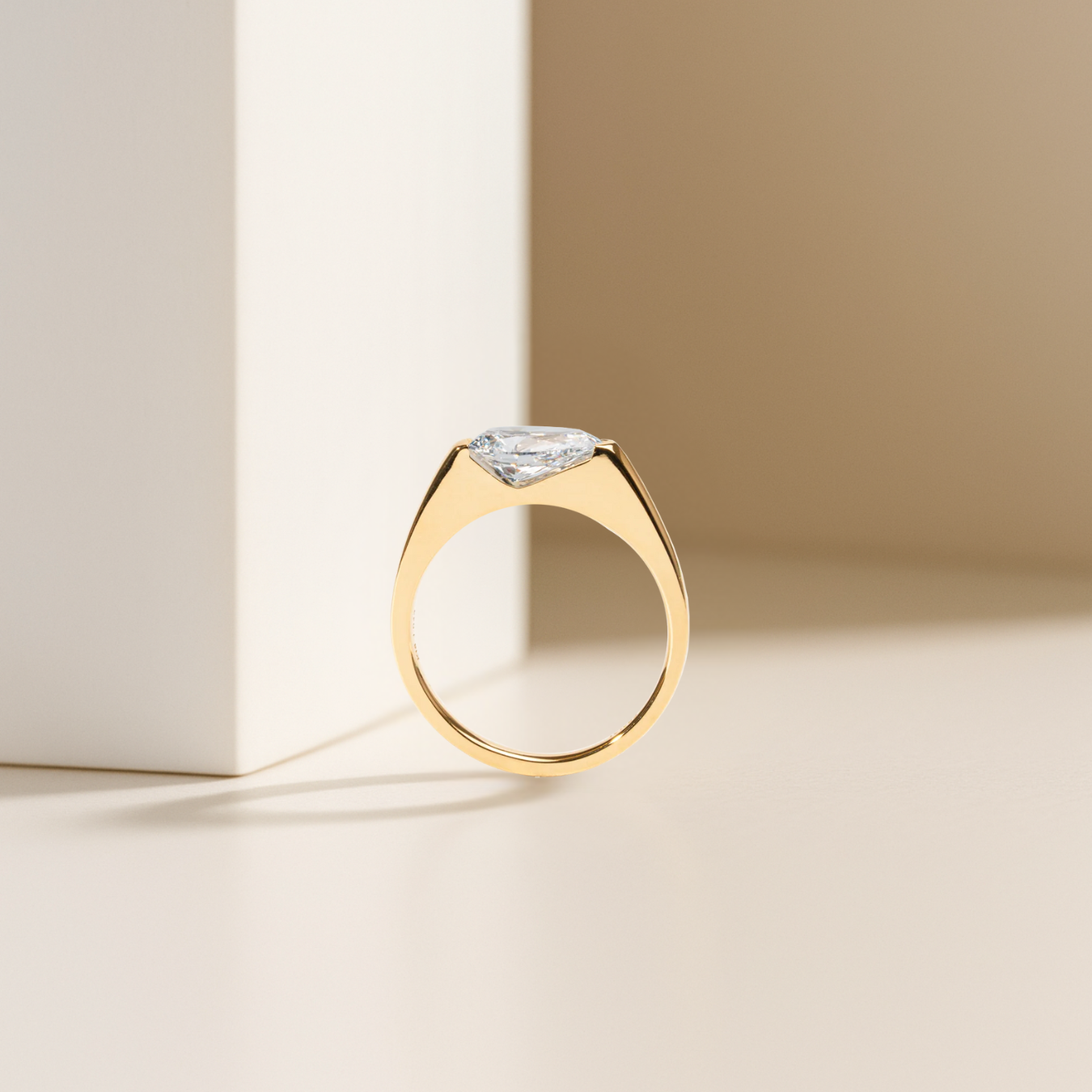 14k Pear Cut Lab Grown Diamond Engagement Ring