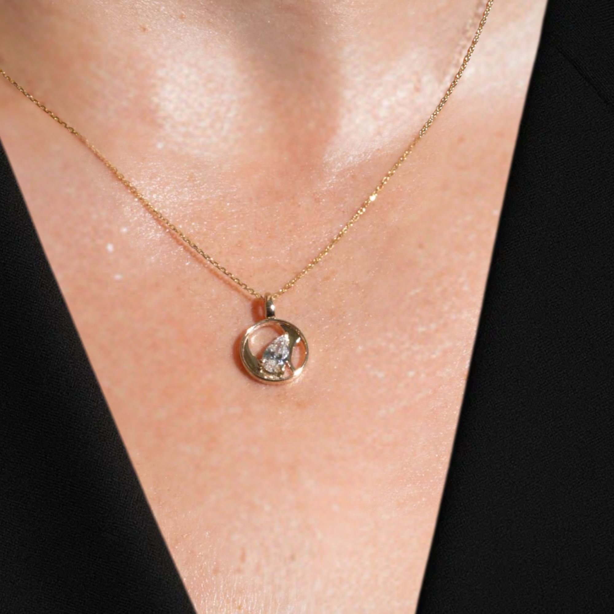Pear Diamond Necklace Elegant Fine Jewelry for Special Occasions
