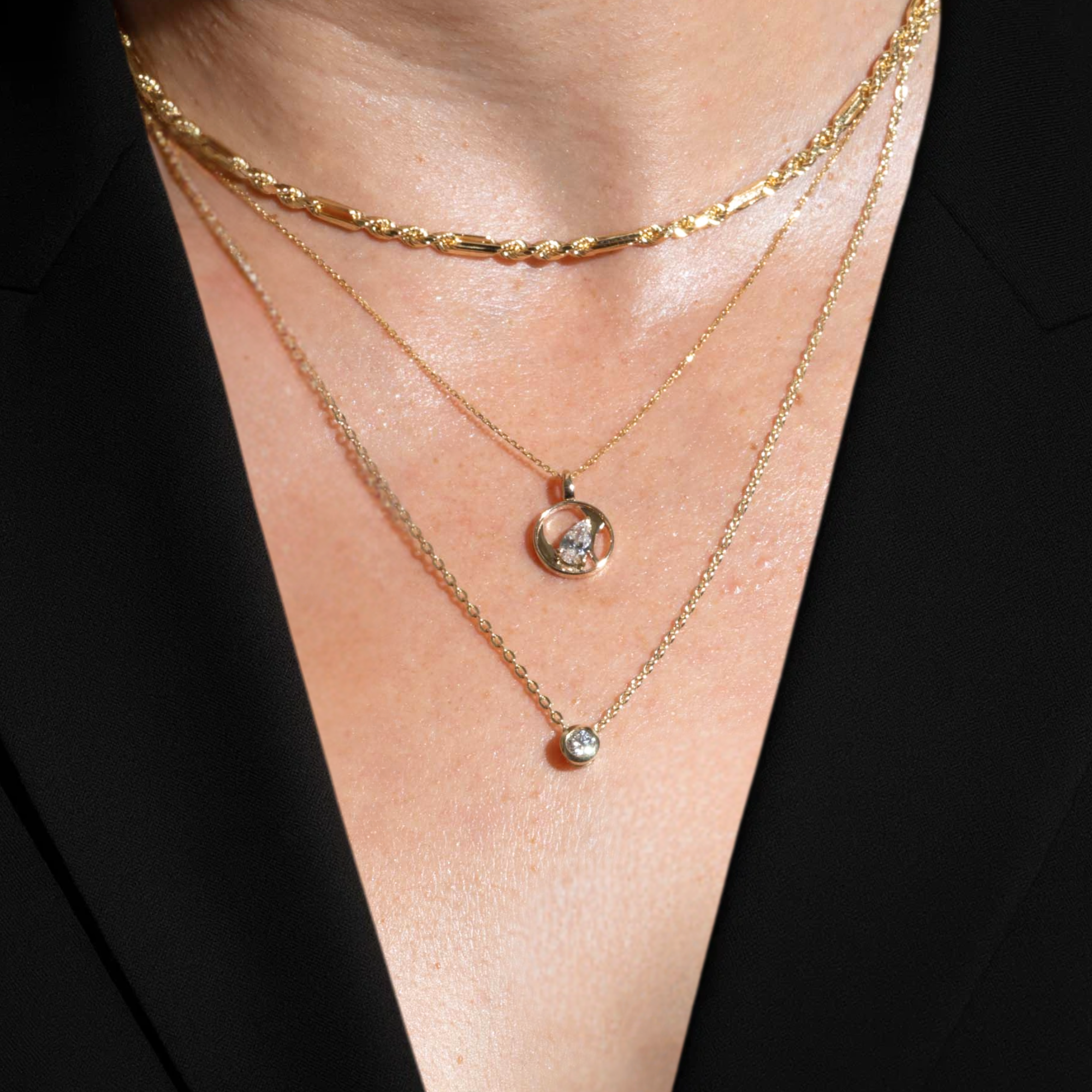 Pear Diamond Necklace Elegant Fine Jewelry for Special Occasions