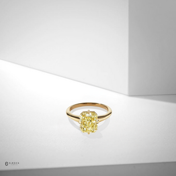 Radiant cut diamond fancy brownish yellow diamond | 14K Gold | Gift For her
