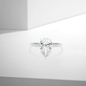 2.51ct Pear Cut Lab Grown Diamond Engagement Ring