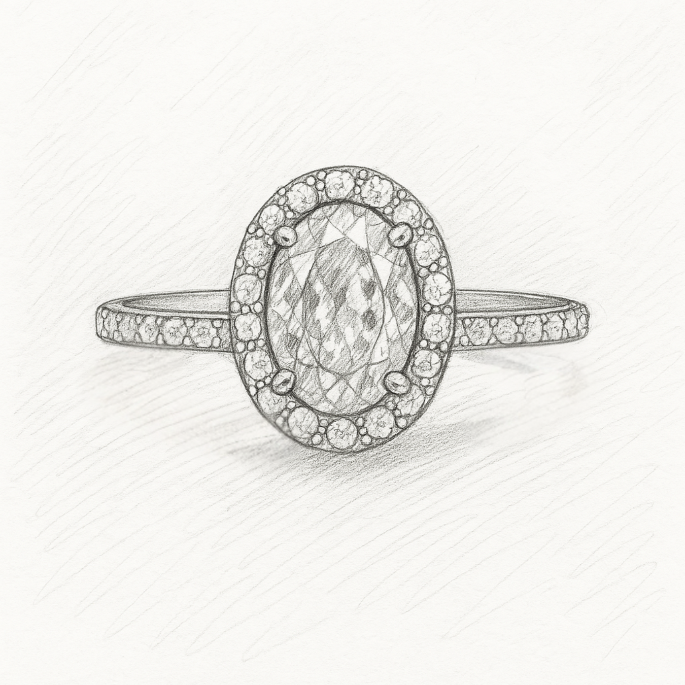 14K Gold Oval Morganite Wedding Ring, 1.33 TCW Morganite Engagement Ring