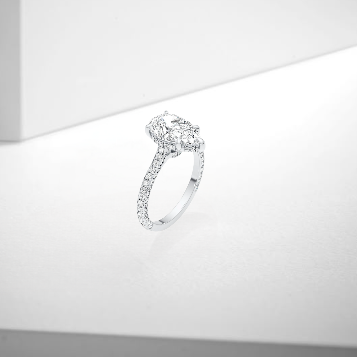 14K Gold 2.51ct Pear Cut Lab Grown Diamond Engagement Ring