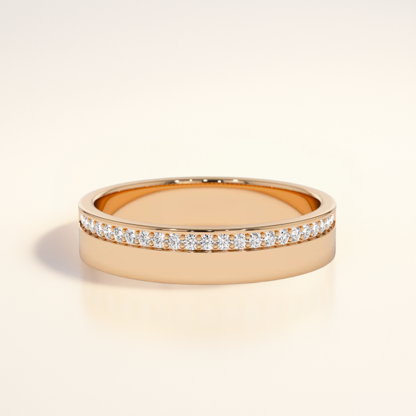 14K Gold Half Eternity Diamond Wedding Band For Women's