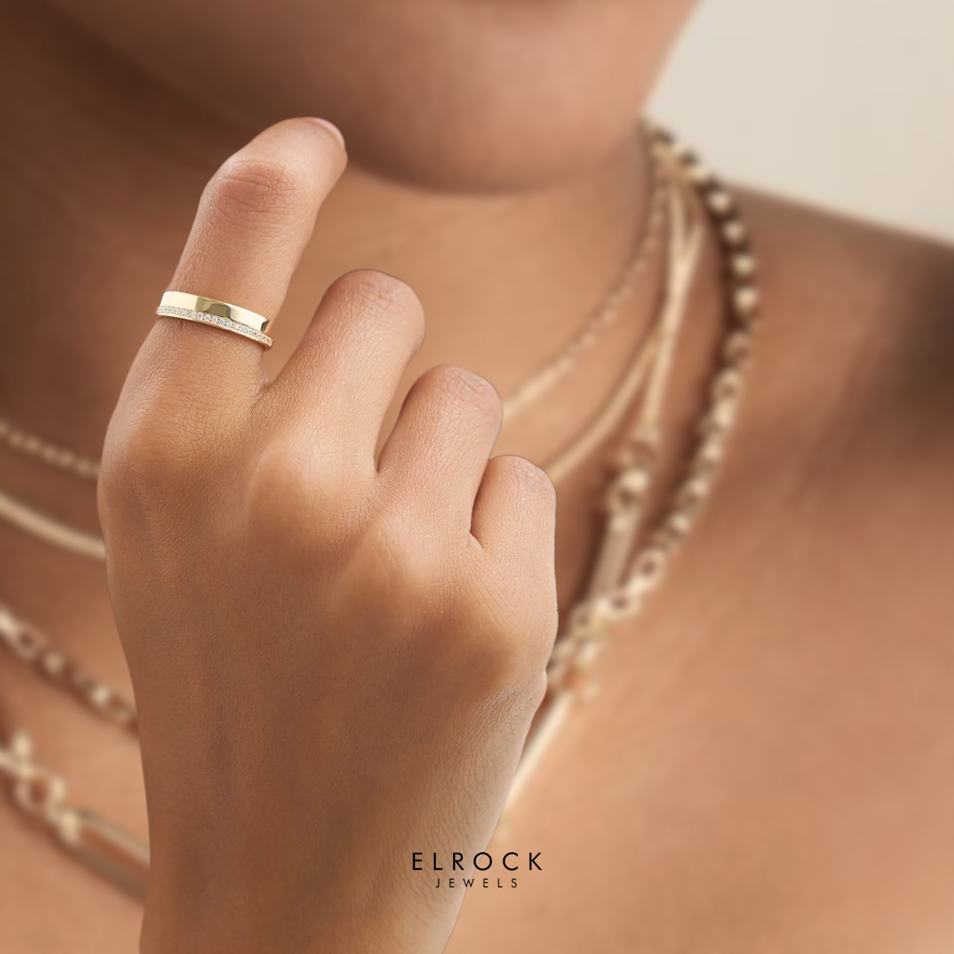 14K Gold Half Eternity Diamond Wedding Band For Women's