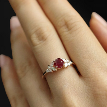 0.60 Carat Natural Ruby Ring | Ruby Engagement Ring | July Birthstone Ring