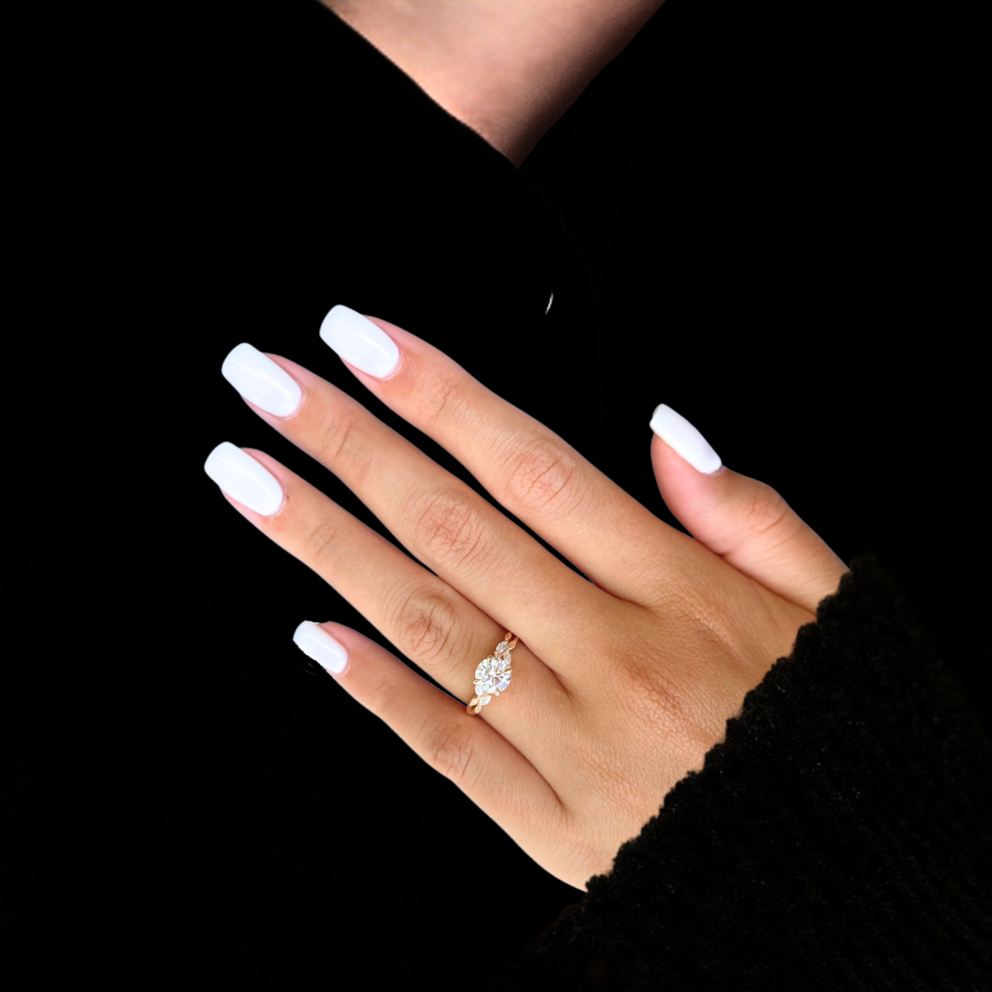 Rose gold diamond ring