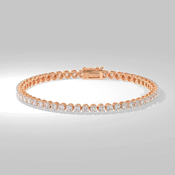 14K Round Cut Lab Grown Tennis Diamond Bracelet, Diamond Bracelet For Her, Lab Diamond Bracelet, Gift for Mother Wife Unique Birthday Gifts