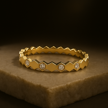 14K Lab Grown Round Diamond Wedding Band, Diamond Anniversary Stacking Ring White Yellow Rose 14k Gold