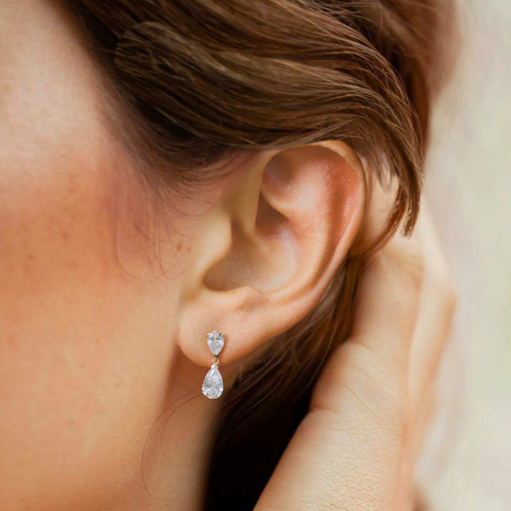 Diamond Drop Dangle Earrings