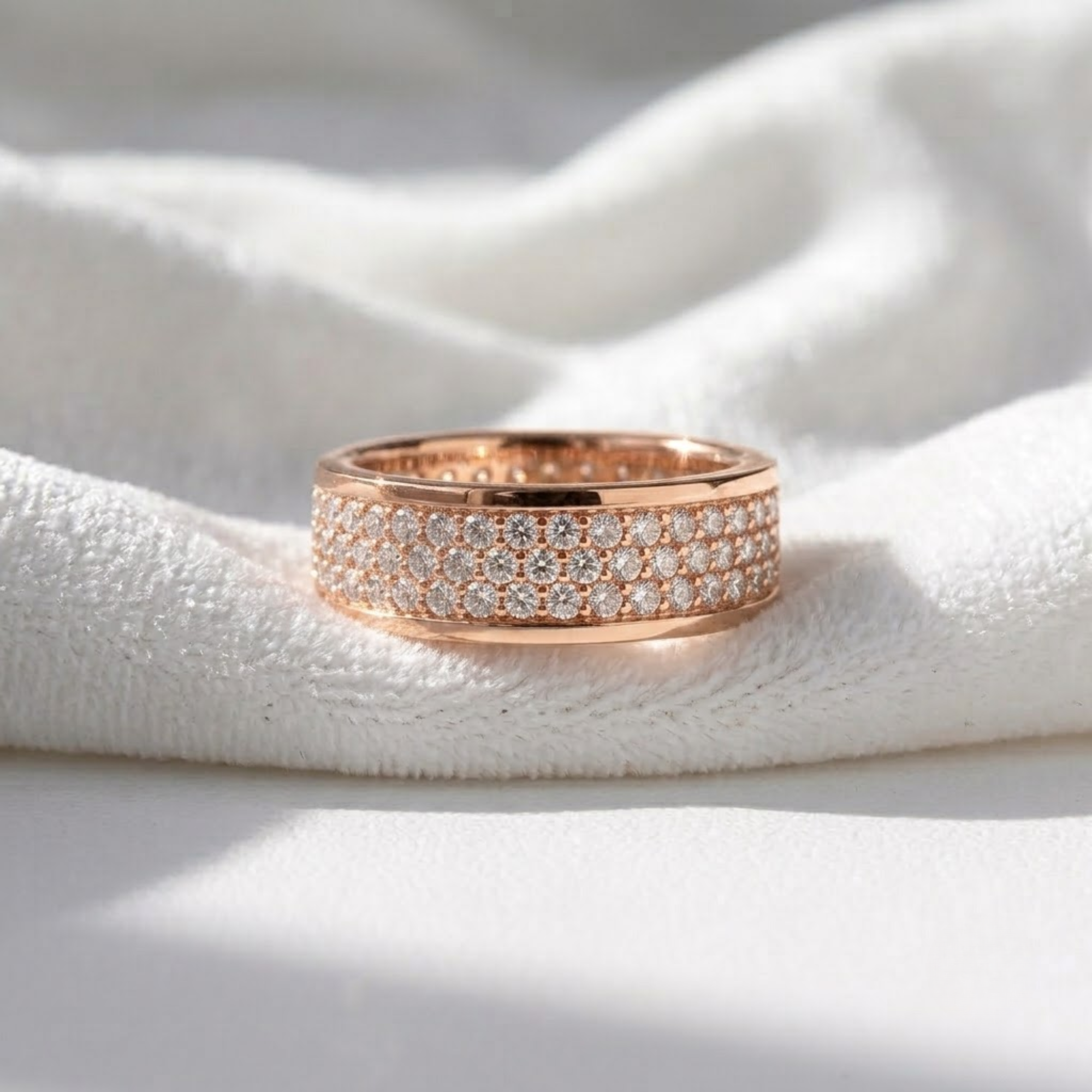 14K Lab Grown Diamond Full Eternity Engagement Diamond Band For Men's