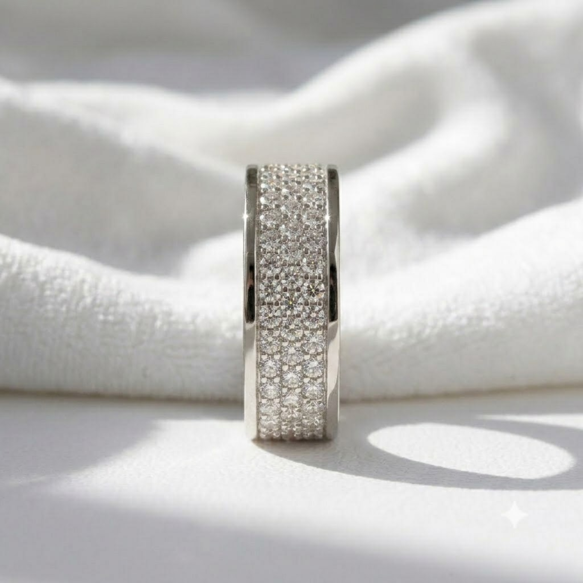 14K Lab Grown Diamond Full Eternity Engagement Diamond Band For Men's