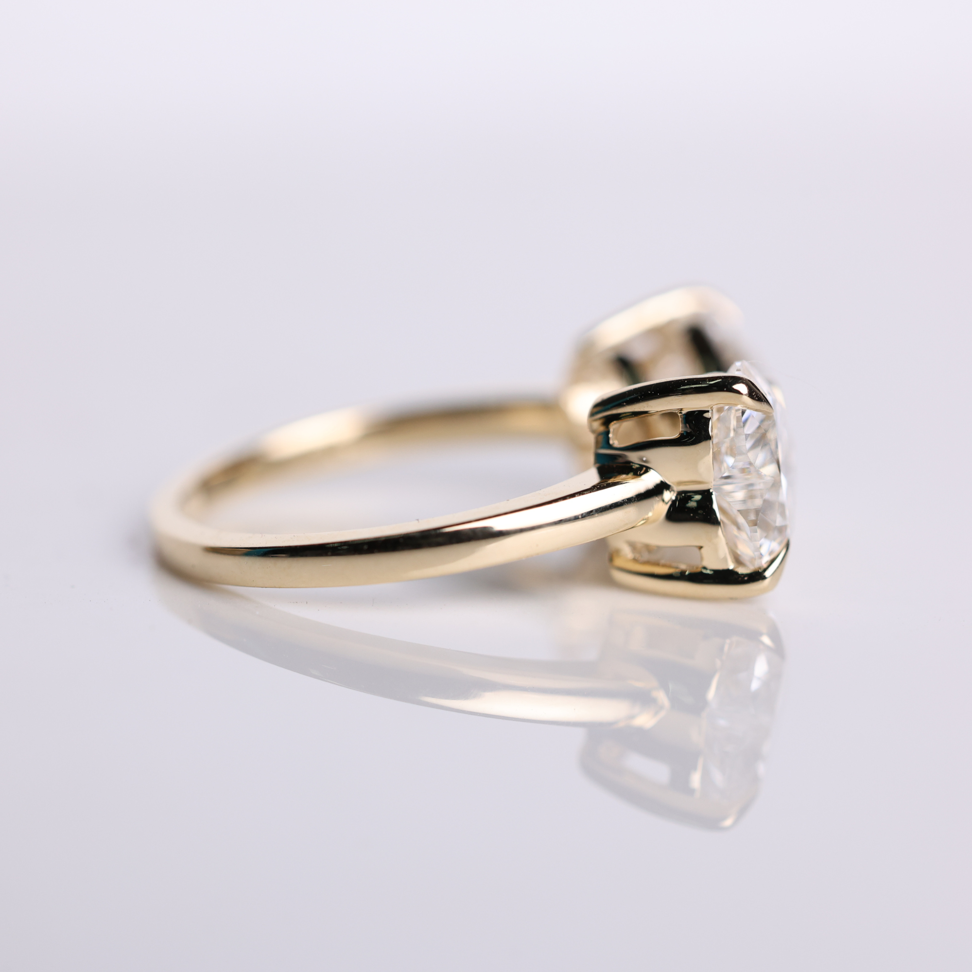 14K Gold Amazing Bow Heart Shape Lab Grown Diamond Ring