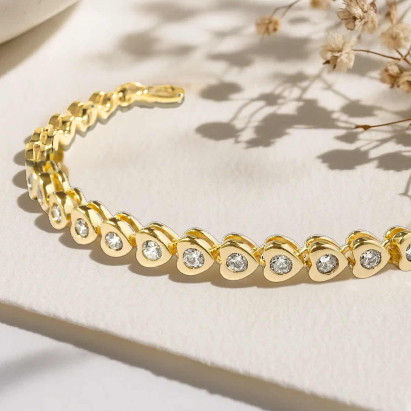 Bezel Set Diamond Tennis Bracelet