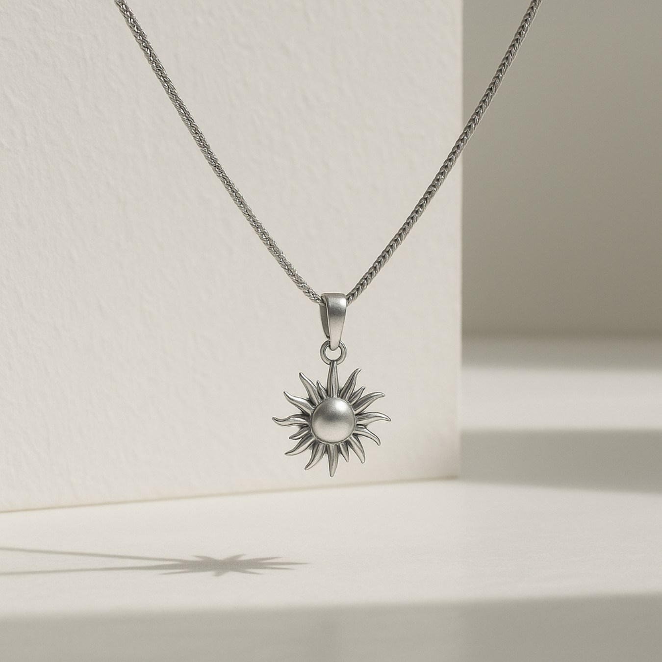 Gold Sun Pendant Necklace Mans Pendant