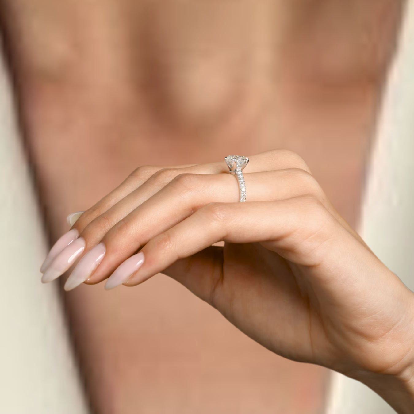 14K White Gold 2.30 Carat Round Cut Lab-Grown Diamond Solitaire Engagement Ring