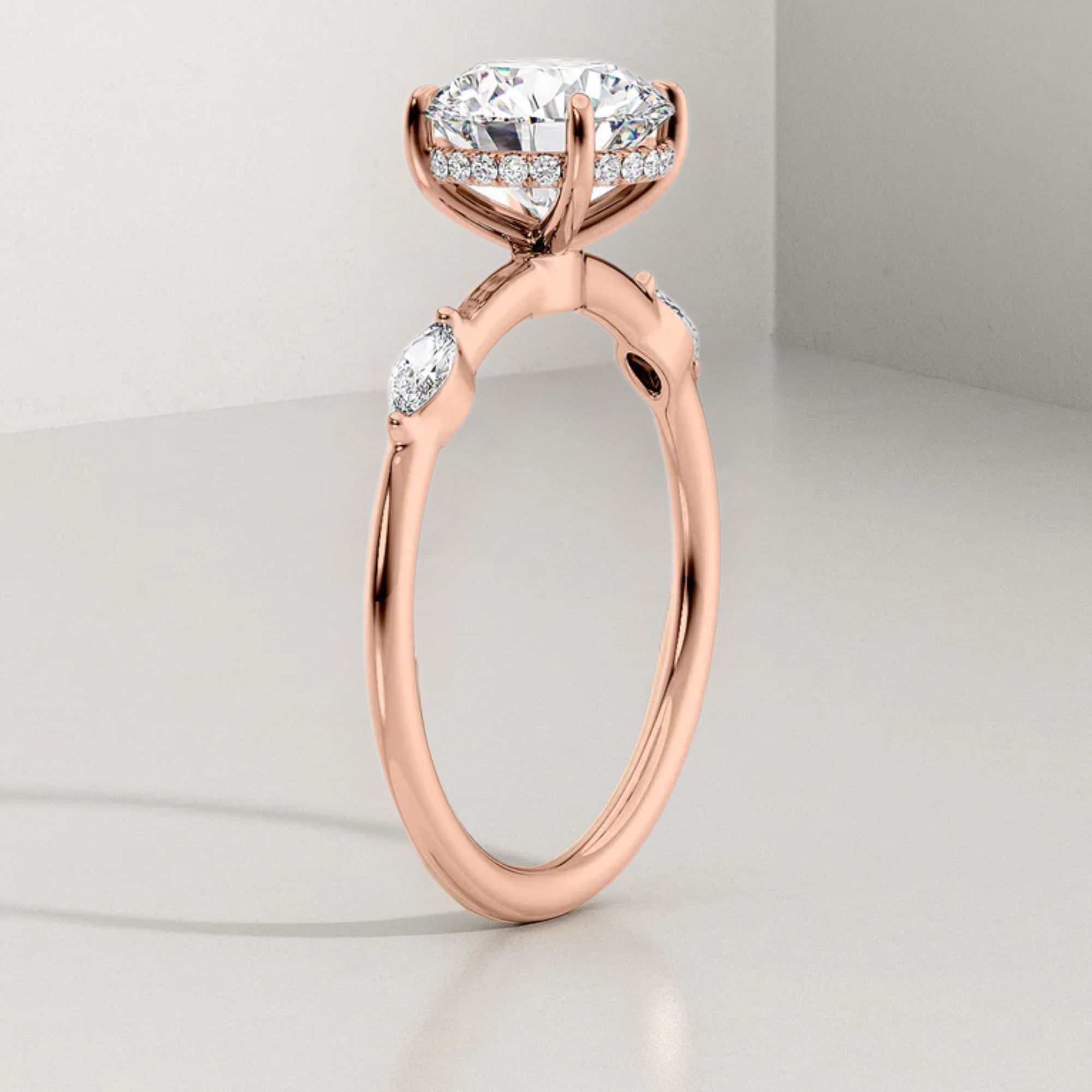 14K Gold Lab Grown Diamond Solitaire Engagement Ring