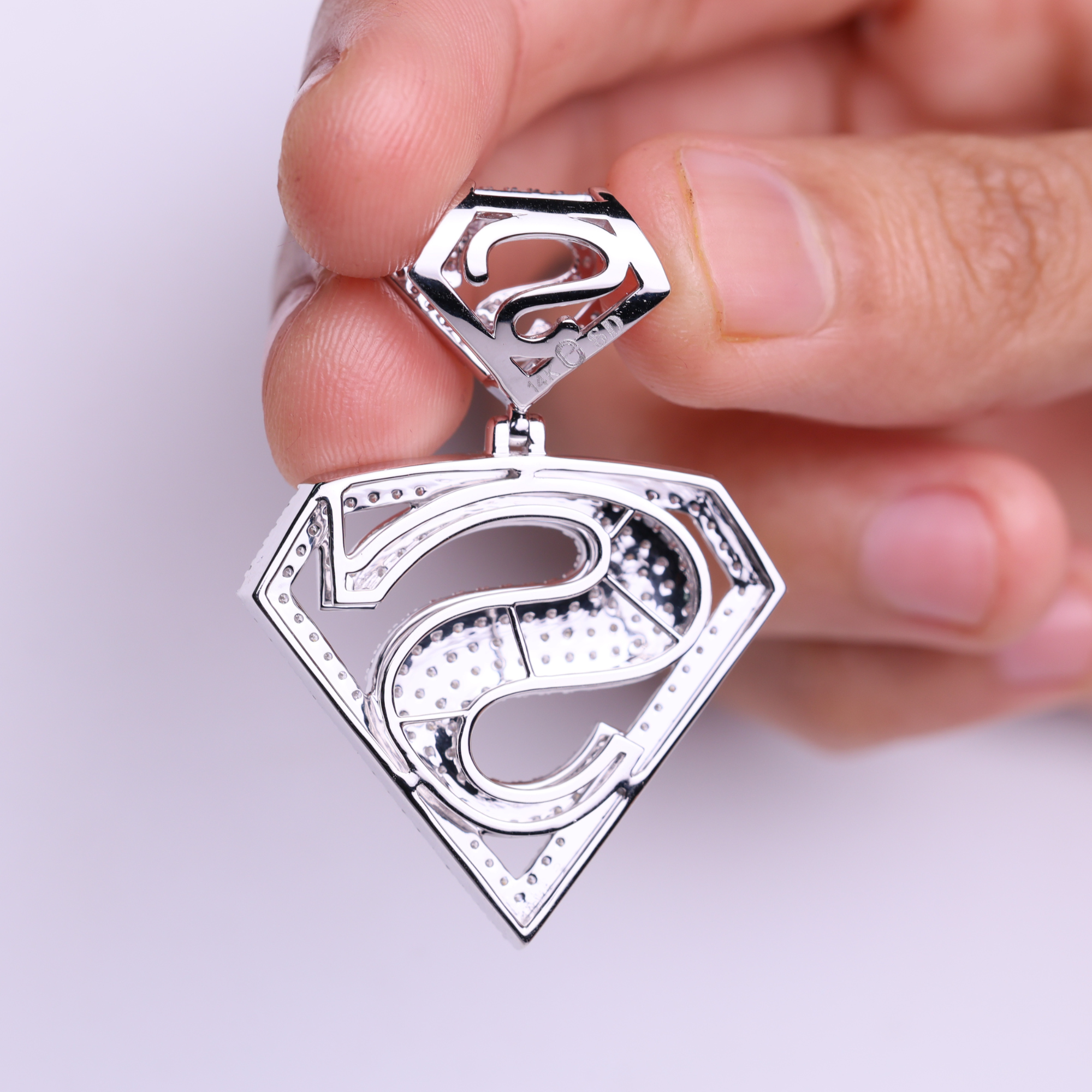 14k Gold Diamond Jewelry, Hip Hop Lab Grown Diamond Pendant