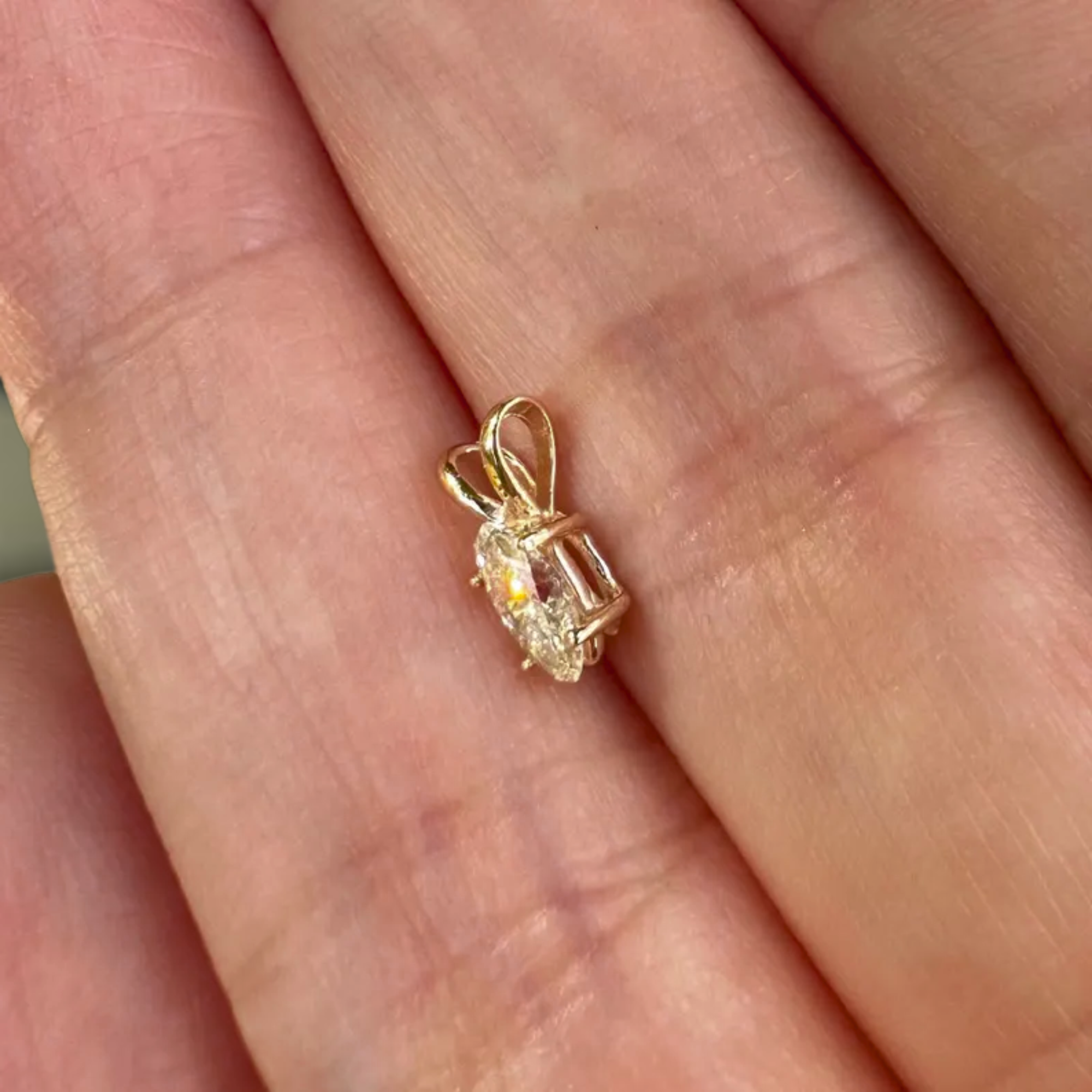 Gold Marquise Diamond Necklace