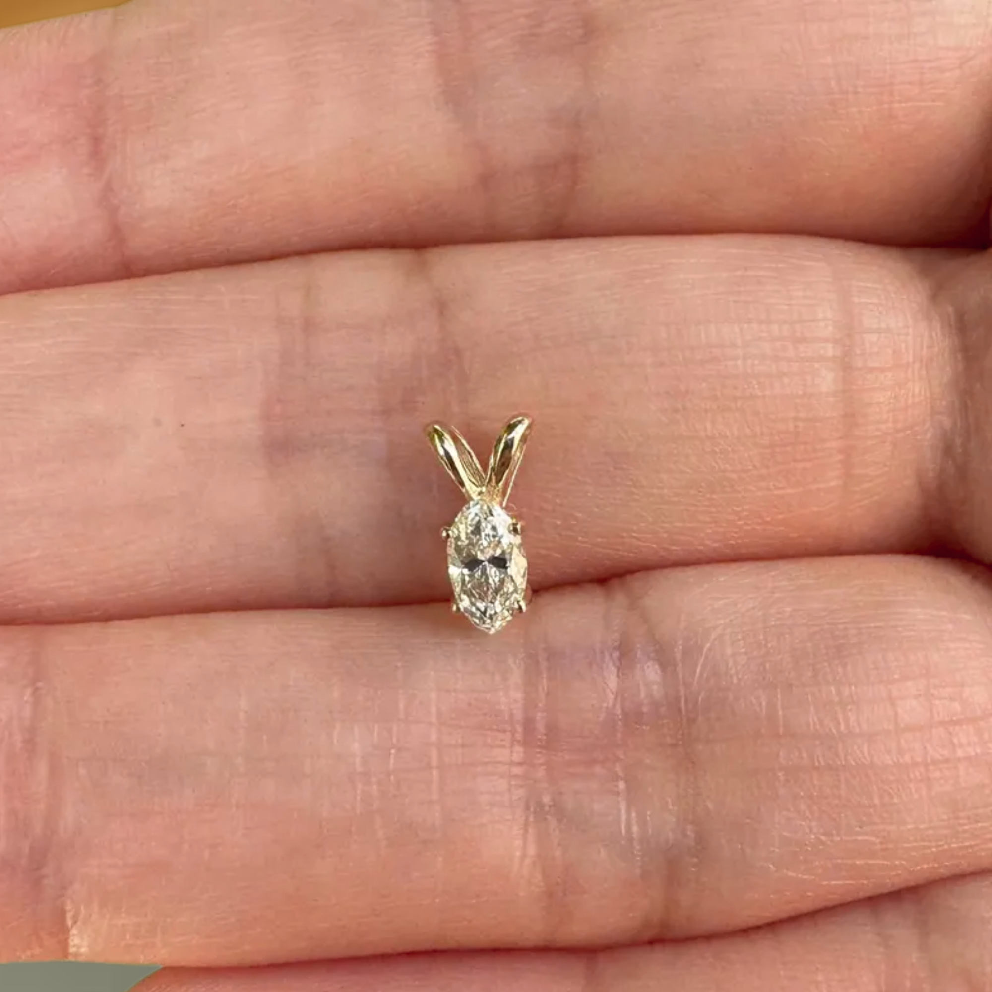 Gold Marquise Diamond Necklace