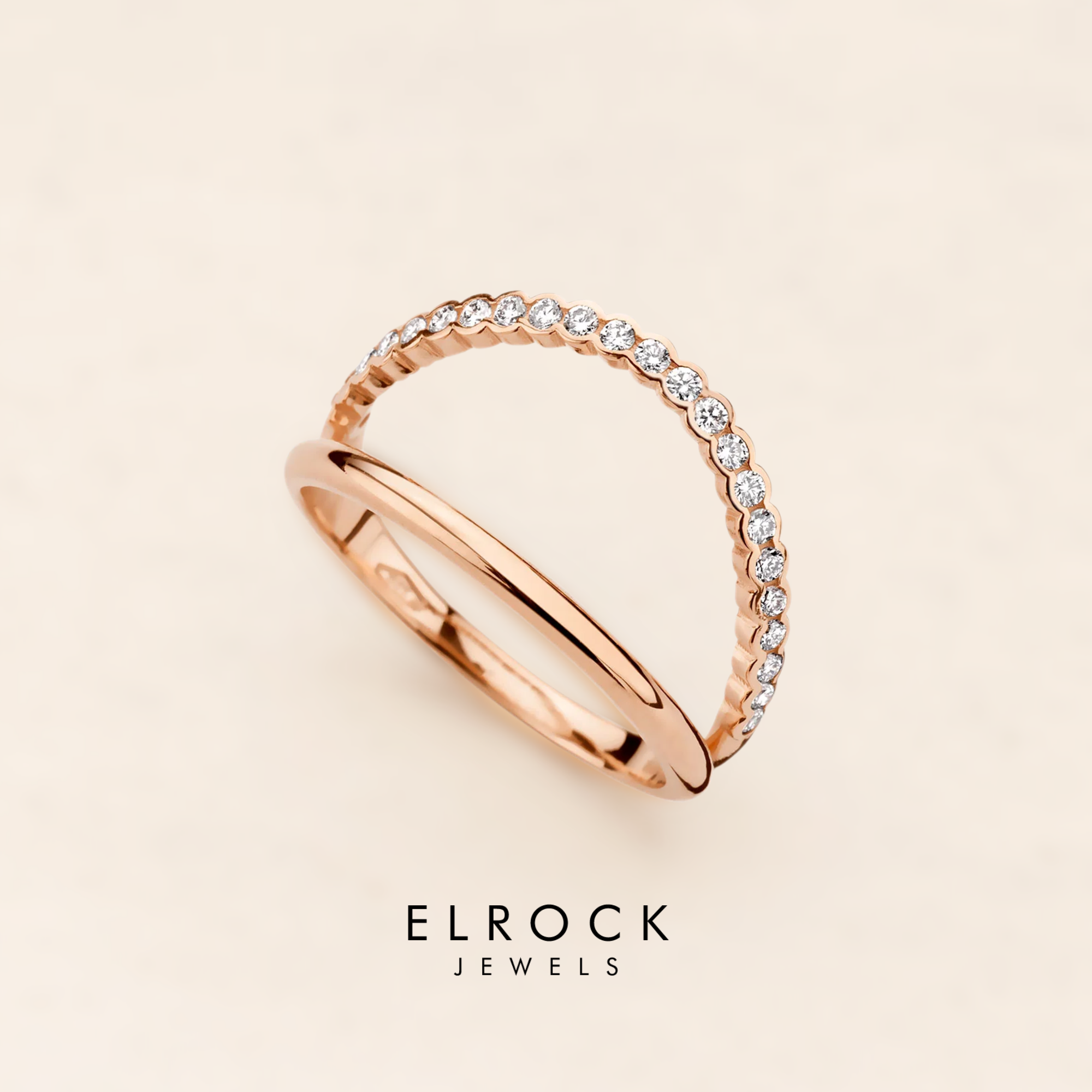 14K Gold 0.23 Ct Lab Grown Round Diamond Stacking Wedding Band