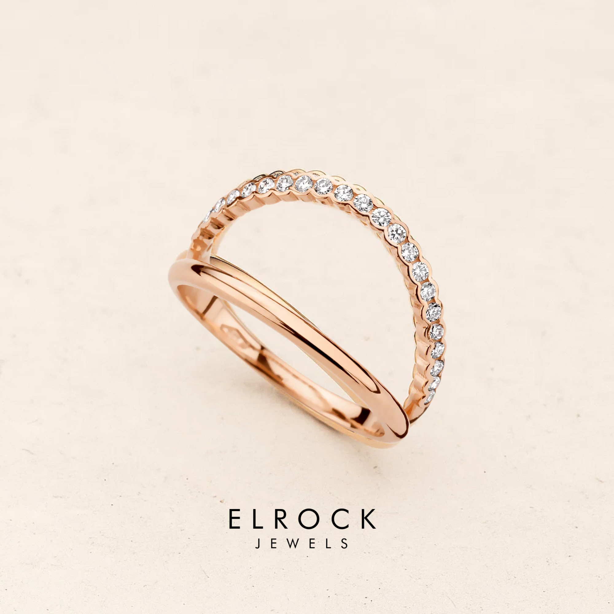 0.23 Ct Lab Grown Round Diamond Split Style Anniversary Band