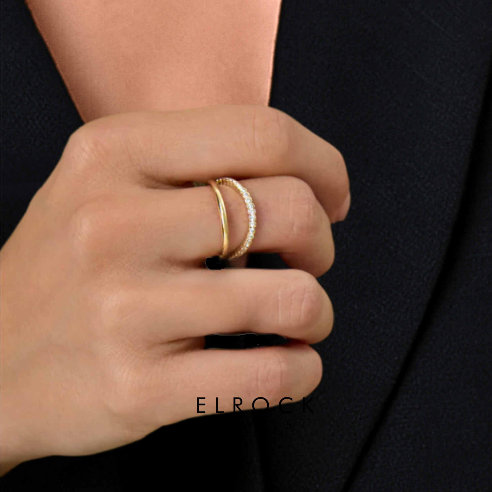 14K Gold 0.23 Ct Lab Grown Round Diamond Stacking Wedding Band