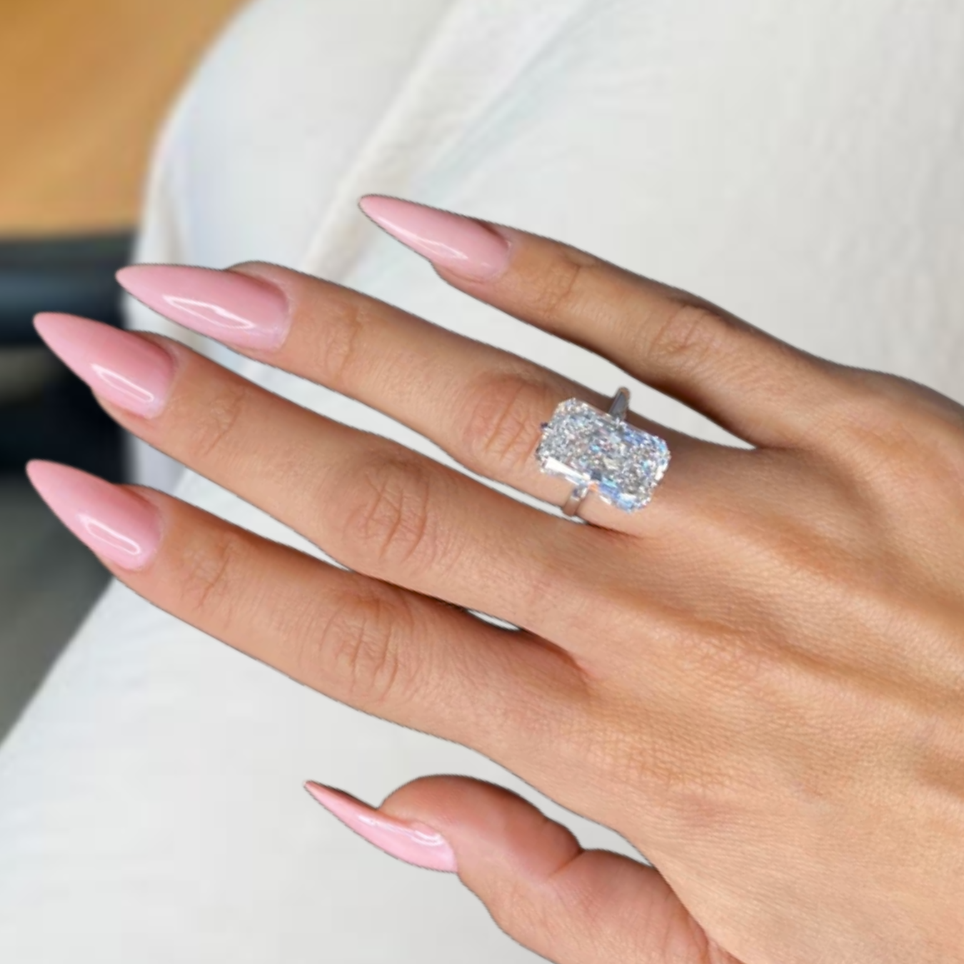 14K Solid Gold 10.00 Carat Lab Grown Diamond Ring