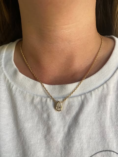 Lab Diamond Solitaire Pendant