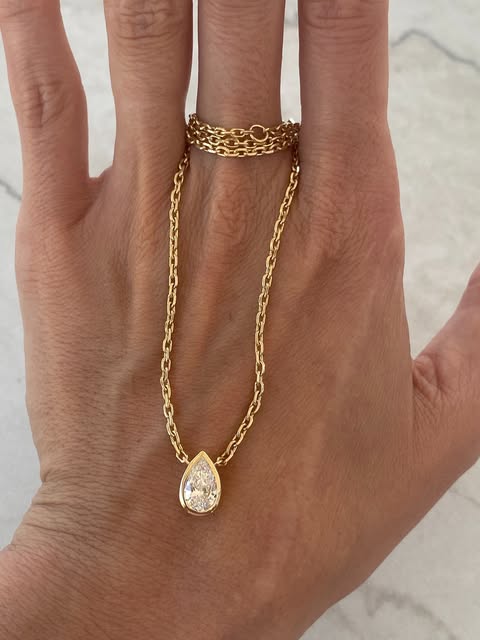 Lab Diamond Solitaire Pendant