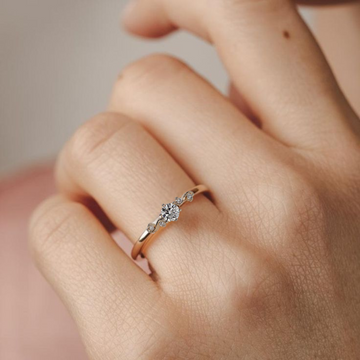 0.25 CT Round Brilliant Lab Diamond Ring | Lab-Created Diamond Engagement Ring,14k Solid Gold