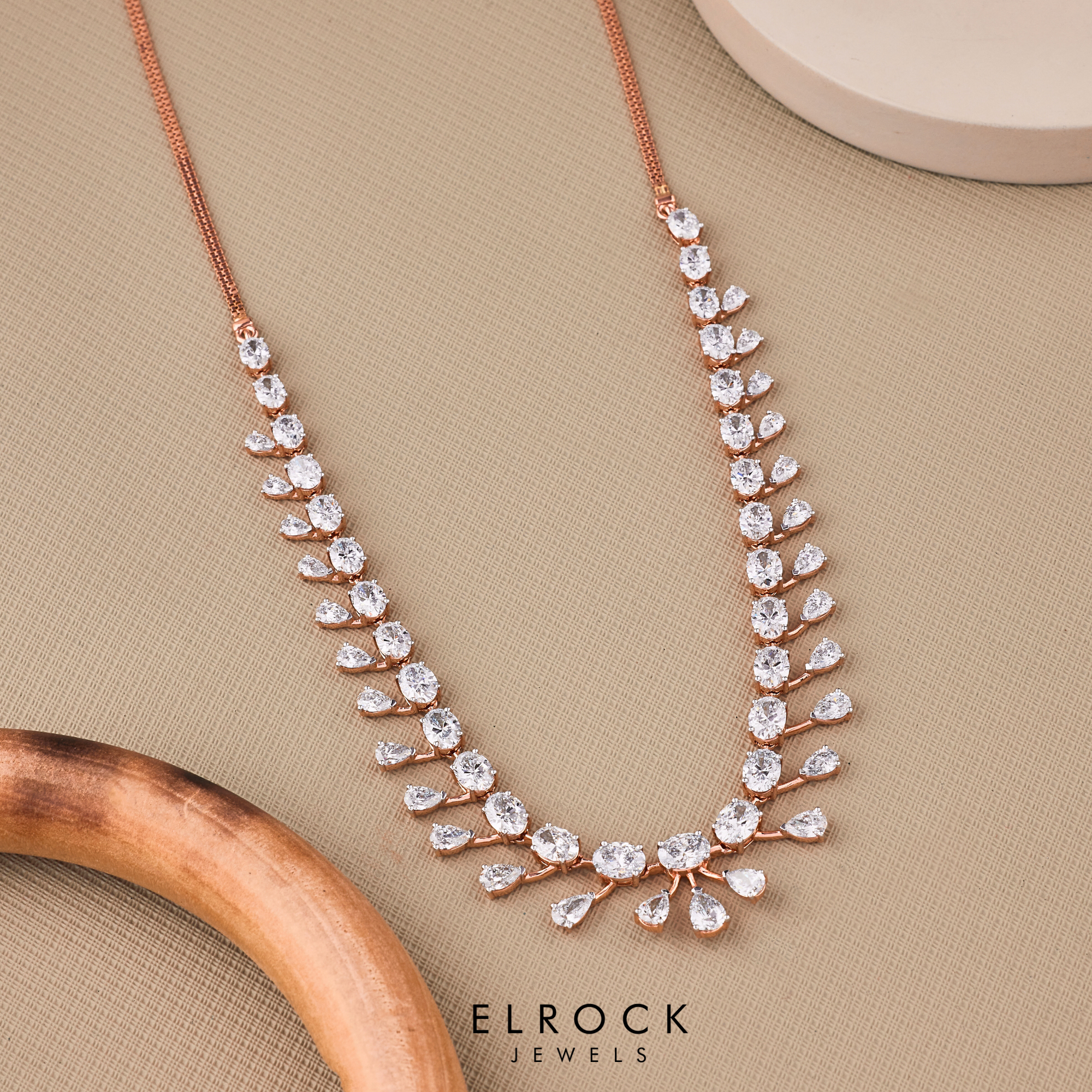 Oval & Pear Cut Diamond Necklace