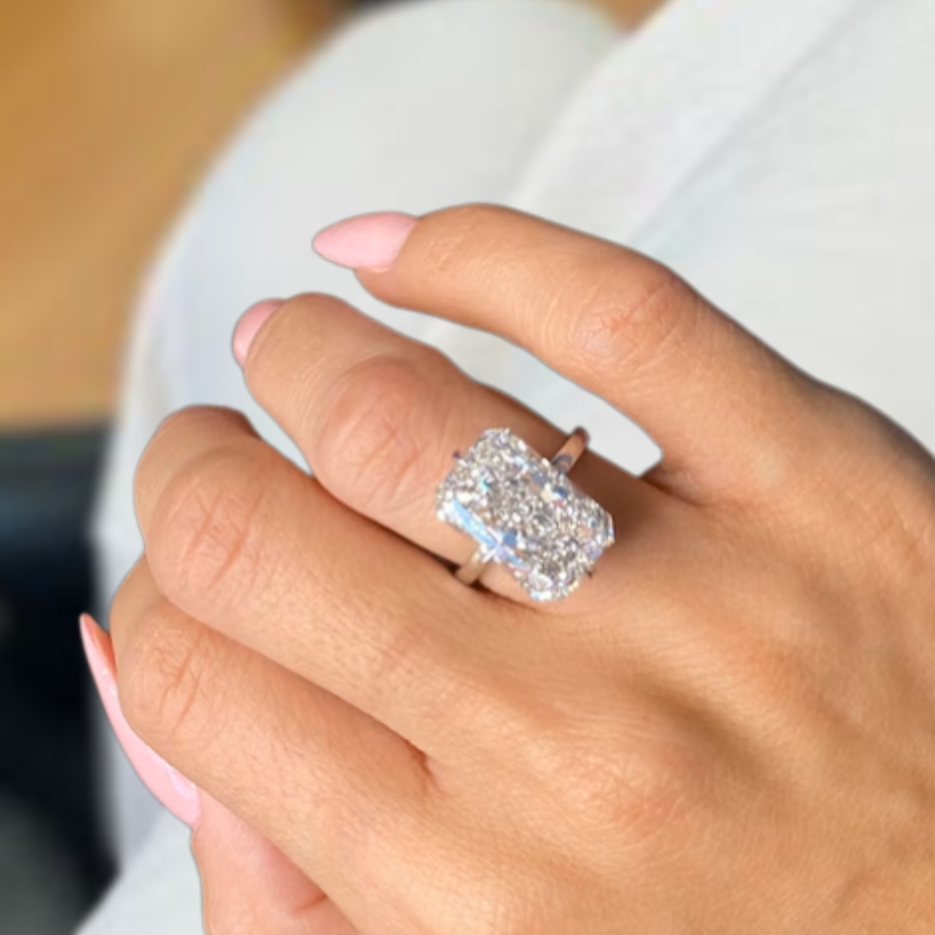 14K Solid Gold 10.00 Carat Lab Grown Diamond Ring
