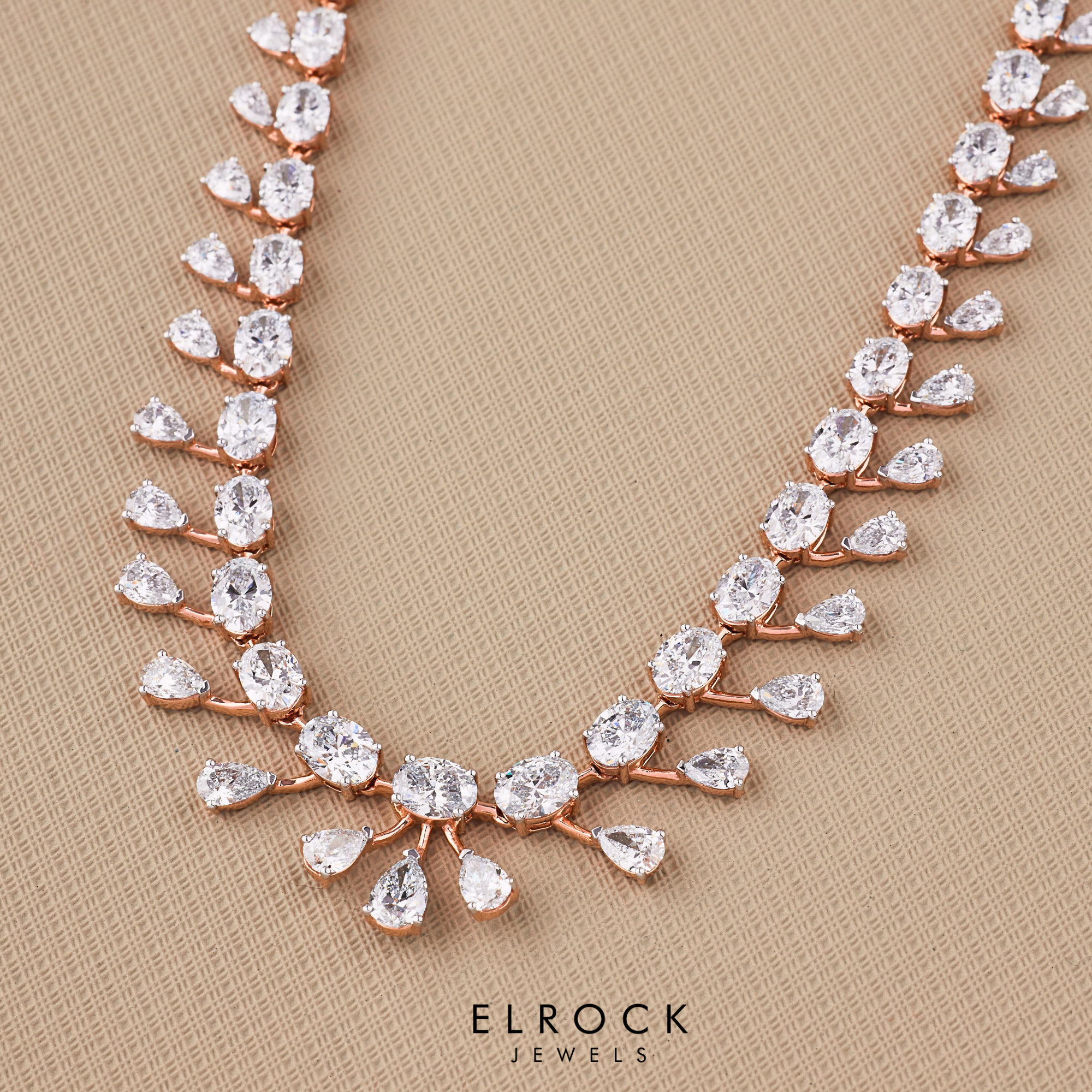 Oval & Pear Cut Diamond Necklace