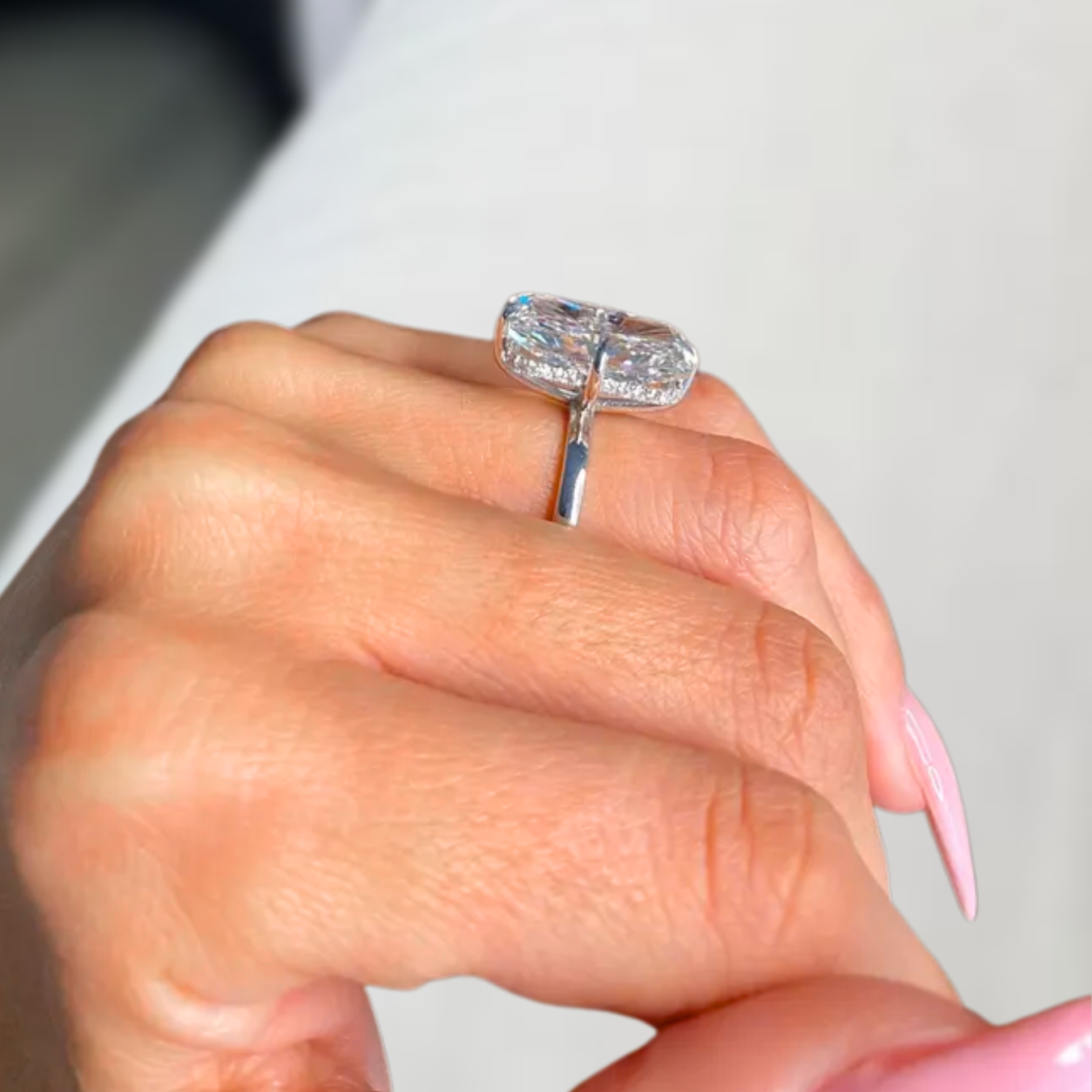 14K Solid Gold 10.00 Carat Lab Grown Diamond Ring