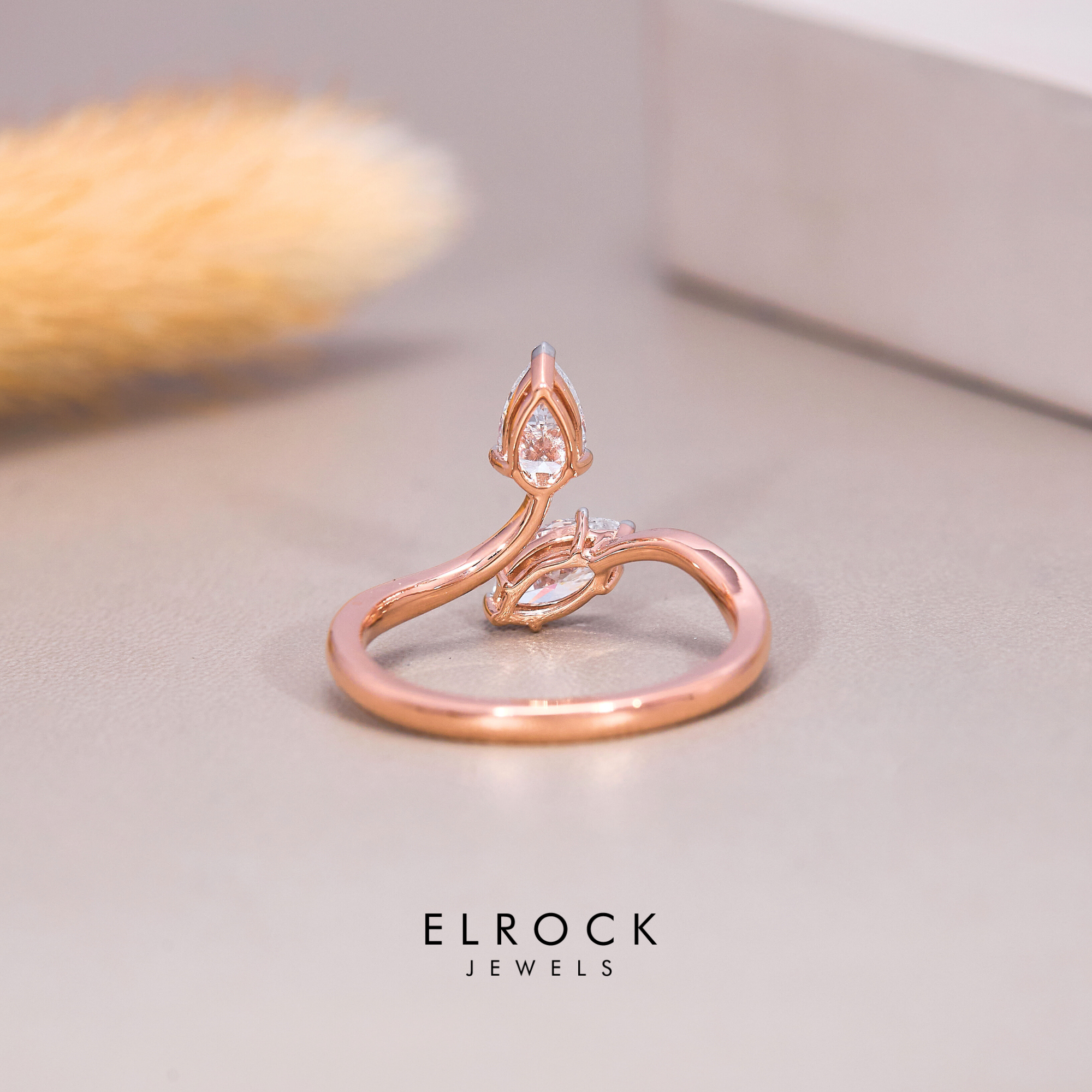 Pear Cut Toi et Moi Diamond Ring