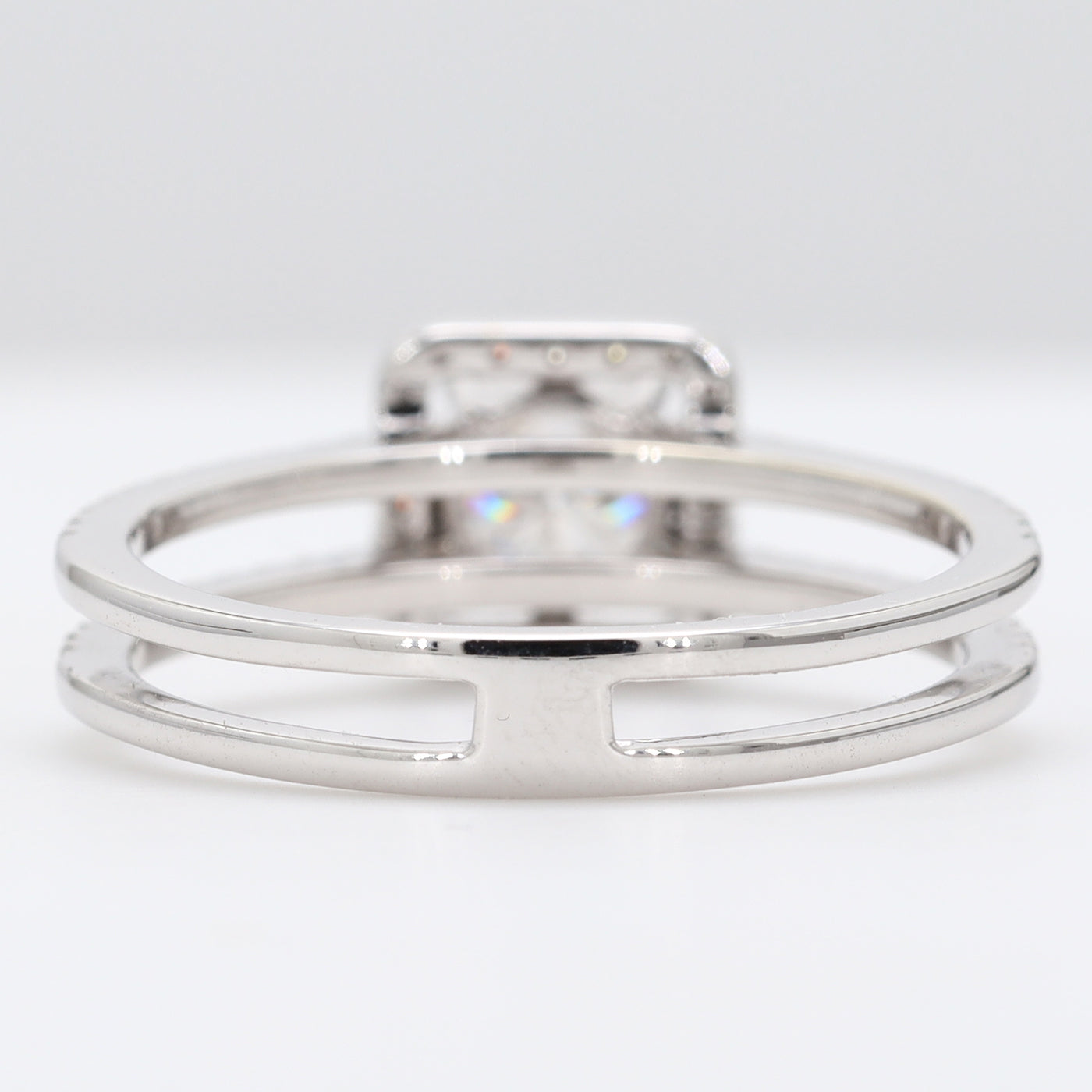 14K Gold Wedding Engagement Ring with Double Wedding Bands