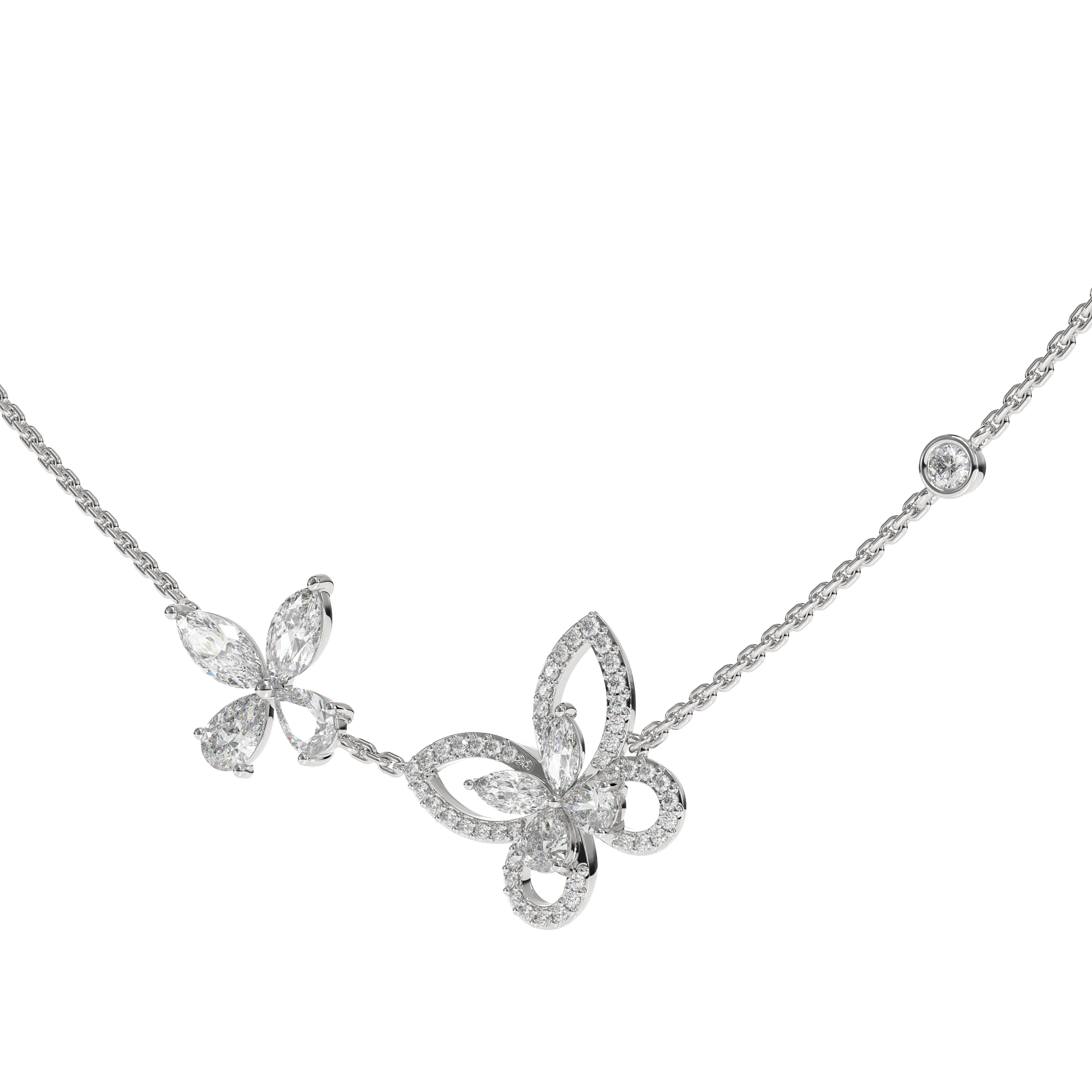 14K Gold Simple and Elegant Butterfly Necklace