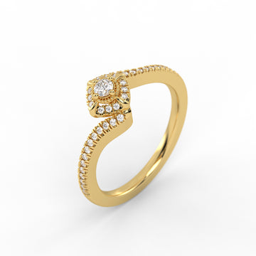 Lab Grown Round Brilliant Diamond Engagement Ring