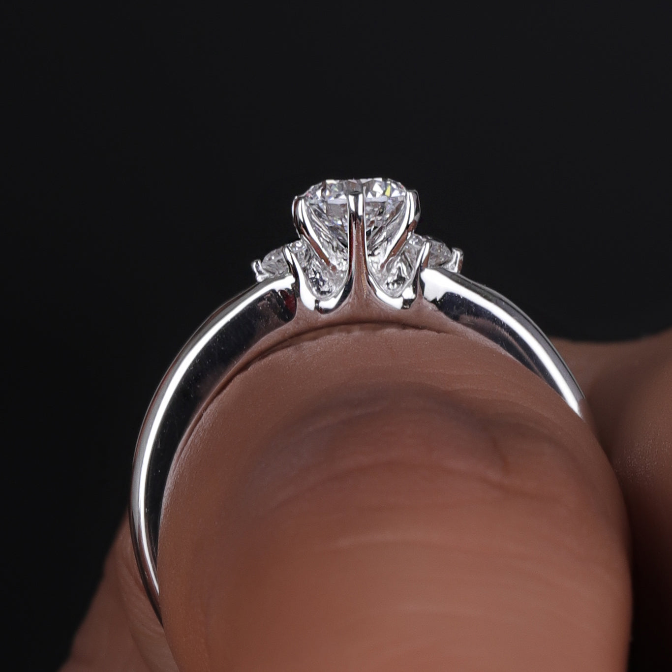 14K Gold Classic Round Cut Lab Grown Solitaire Diamond Engagement Ring
