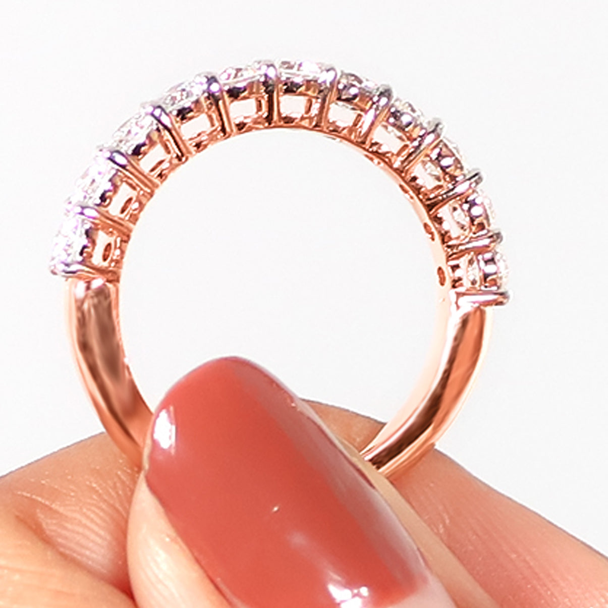 1.05 CT Lab Grown Diamond 14K Rose Gold Wedding Band