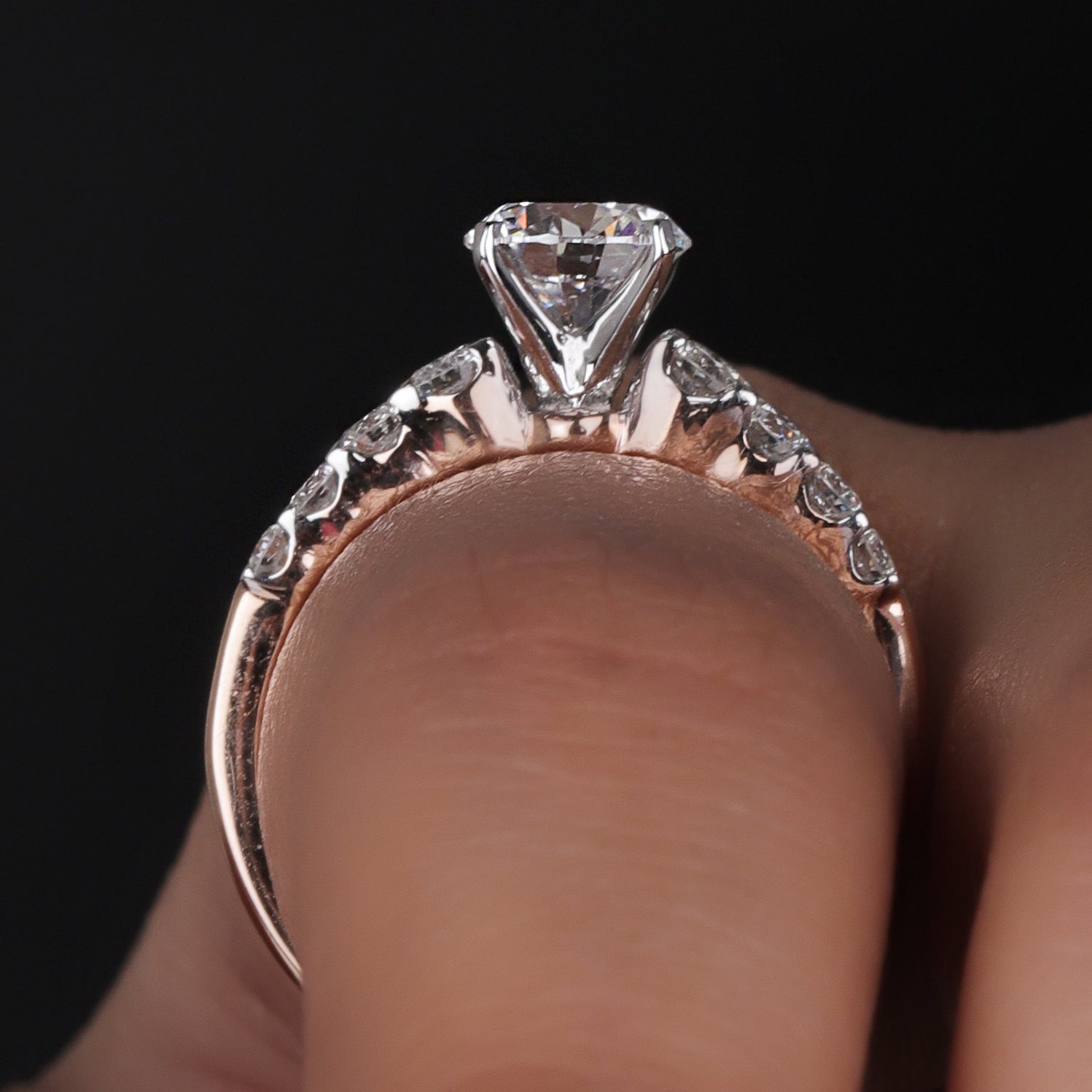 14K Elegant Lab Grown Diamond Promise Ring