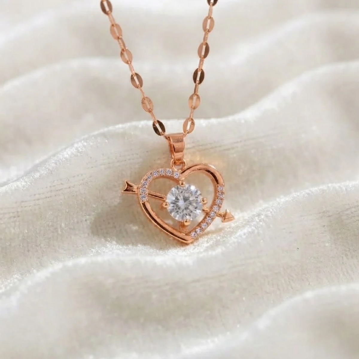 Heart Arrow Pendant Necklace