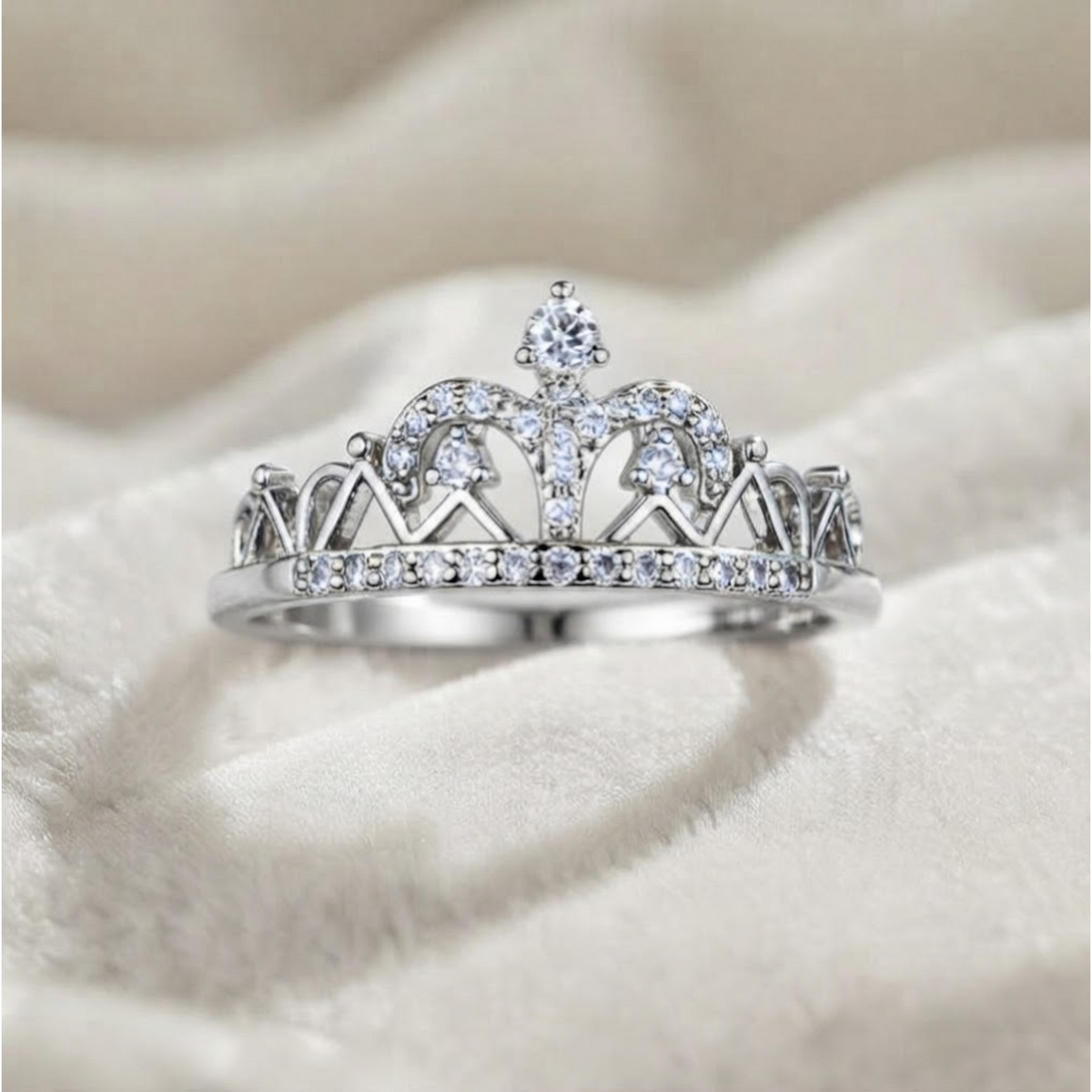 Crown Tiara Diamond Ring