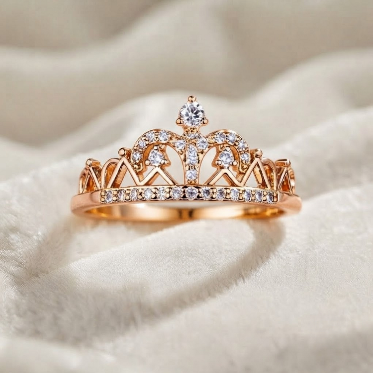 Crown Tiara Diamond Ring