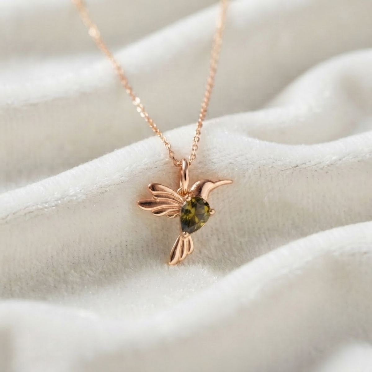 Gold Hummingbird Necklace