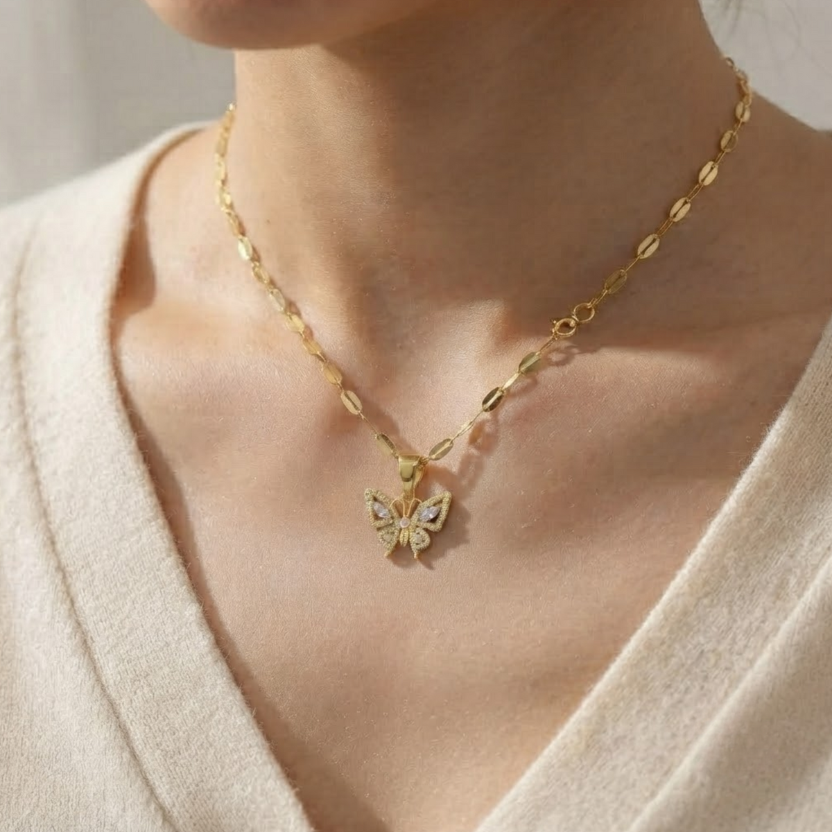 Butterfly Diamond Necklace